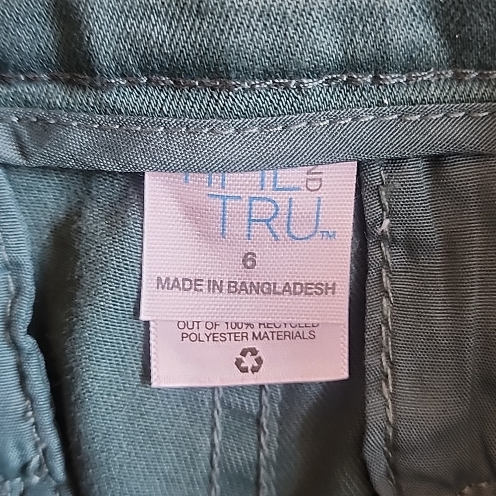Time And True Teal Wide Leg Crop Pants - Picture 2 of 3